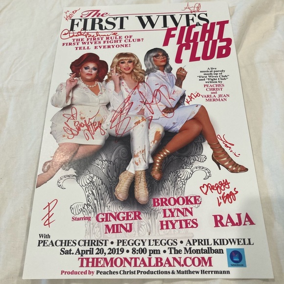 First Wives Fight Club Peaches Christ Production Signed Poster - Picture 1 of 6